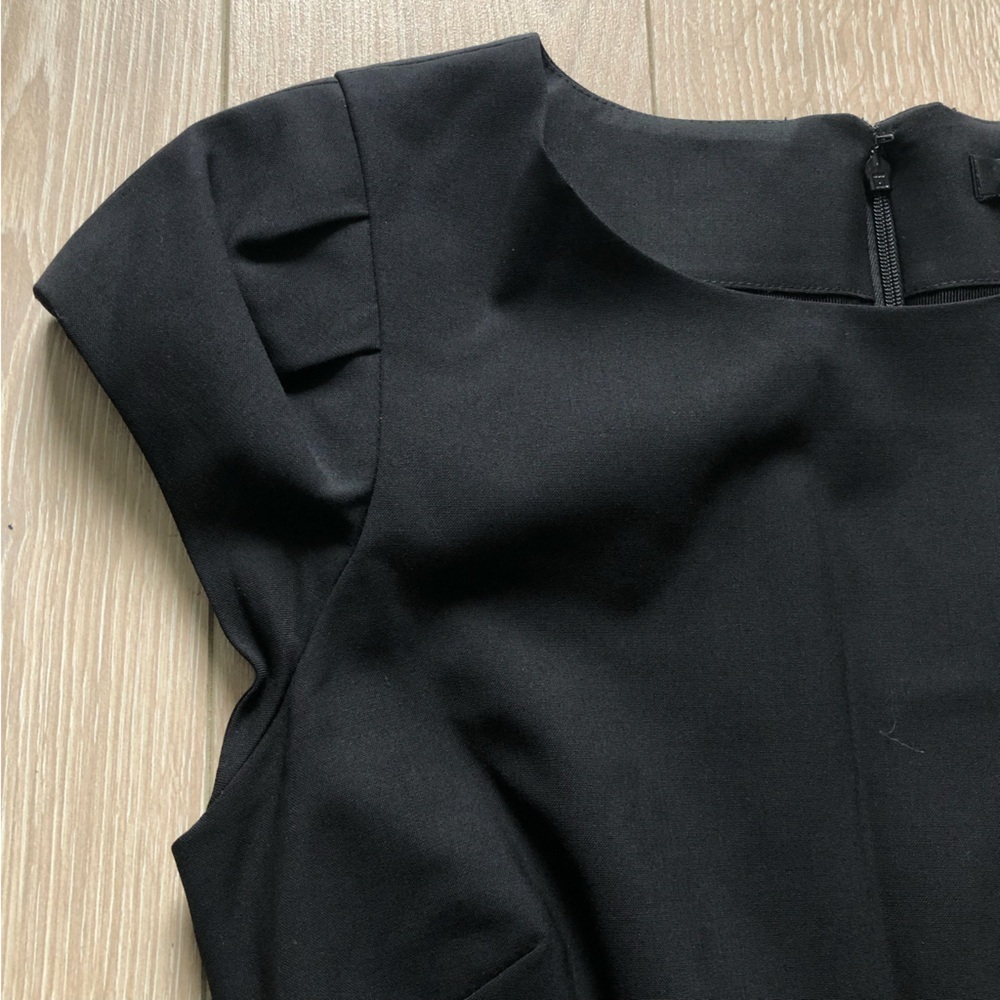J. Crew Sheath Peplum Cap Sleeve Wool Blend Dress in Black Size 2 - Picture 6 of 11